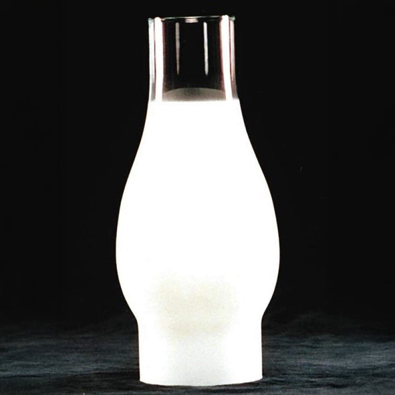 Frosted Glass Lamp Chimney, Replacement Hurricane Globe Measures 2 7/8 Inch Diameter Base x 8 1/2 Inches High for Oil or Kerosene Lanterns